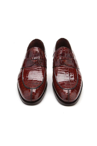 Caporicci 3321 Alligator Penny Loafer-AmbrogioShoes