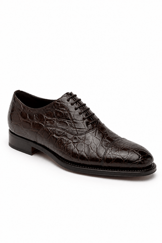 Caporicci Style 5950 Brown alligator oxford, 2:3 studio hero