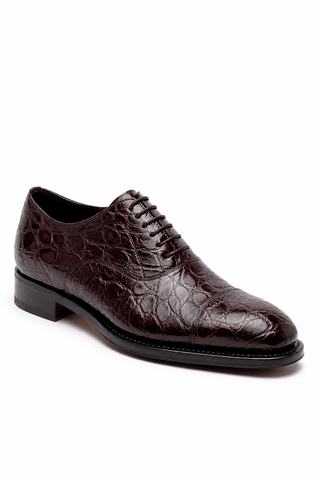 Caporicci Style 5950 Burgundy alligator oxford, 2:3 studio hero