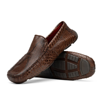 Marco Di Milano Capri Natural Exotic Python Skin Horse-Bit Loafer (MDM1241)