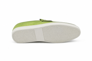 Carrucci KS529-07 Linen Penny Loafer - Green - AmbrogioShoes