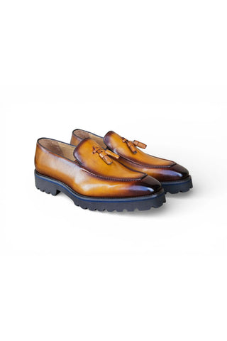 Carruci KS523-15 Leather Tassel Loafer-AmbrogioShoes