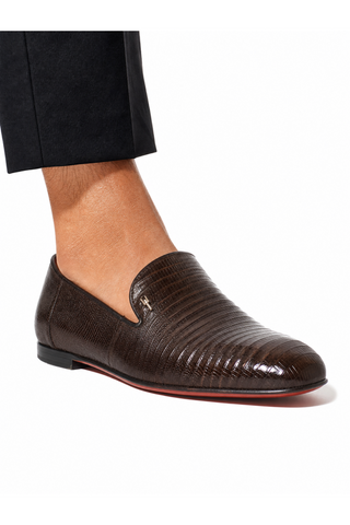 Cesare Paciotti Lizard Fondente Loafer CPM2336 on model editorial