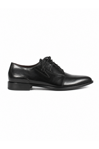 Cesare Paciotti Dark Calf Black Dan Q Leather Oxfords CPM2572 side profile