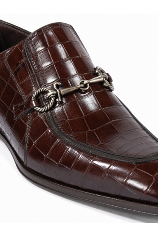 Cesare Paciotti Luxury Italian Men's Designer Shoes Cocco Lux T Moro Brown Loafers (CPM5003)