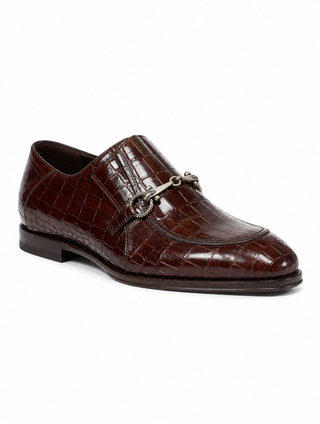 Cesare Paciotti Luxury Italian Men's Designer Shoes Cocco Lux T Moro Brown Loafers (CPM5003)
