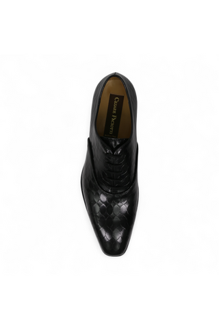 Cesare Paciotti Luxury Italian Magic Baby Black Leather Oxfords (CPM2320)-AmbrogioShoes