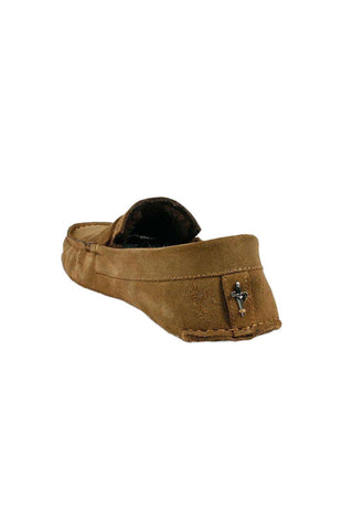 Cesare Paciotti Luxury Italian Men Designer Shoes Camoscio Castoro Brown Moccasins (CPM2214)-AmbrogioShoes