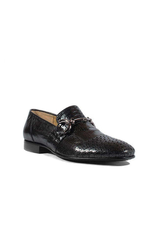 Cesare Paciotti Luxury Italian Men's Designer Shoes Magic Baby Black Struz Leather Loafers (CPM2618)-AmbrogioShoes