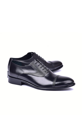 Corrente 5256 Leather Oxford - Black-AmbrogioShoes