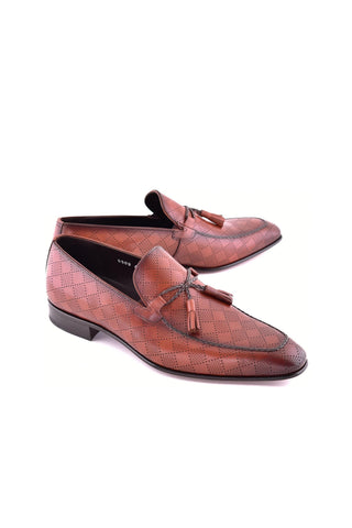 Corrente 5509 Leather Tassel Loafer - Tan-AmbrogioShoes