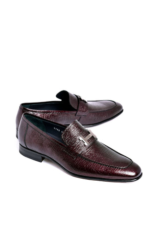 Corrente 5760V Vita Leather Loafer - Burgundy-AmbrogioShoes