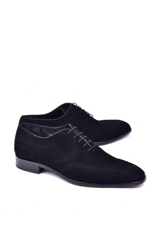 Corrente 6292S Suede Oxford - Black-AmbrogioShoes