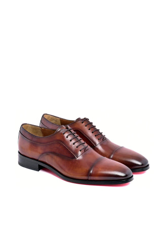 Corrente 6806 Leather Oxford - Tan-AmbrogioShoes