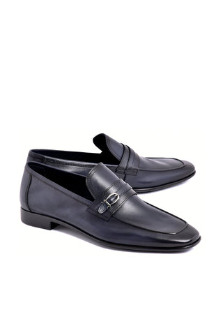 Corrente 7256 Nappa Loafer - Navy-AmbrogioShoes