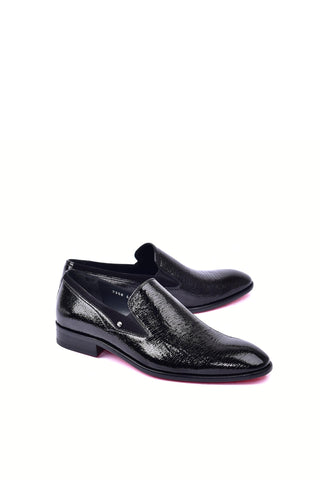Corrente 7358 Vita Leather Loafer - Black-AmbrogioShoes