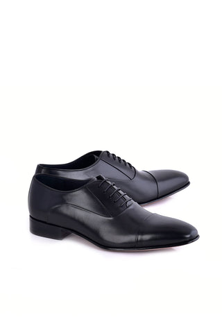 Corrente 7368 Leather Oxford - Black-AmbrogioShoes