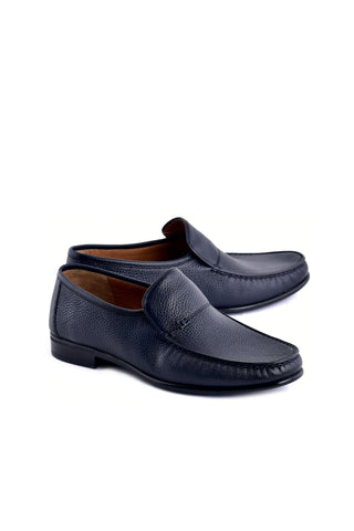 Corrente 7806 Deer Loafer - Navy-AmbrogioShoes