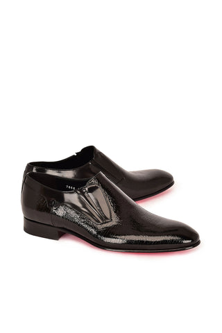 Corrente 7868V Vita Leather Loafer - Black-AmbrogioShoes