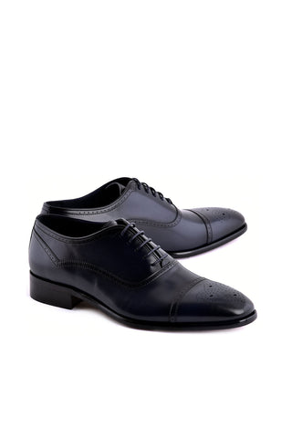 Corrente 7960 Leather Oxford - Navy-AmbrogioShoes
