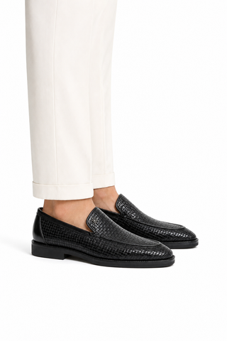 Dellamoda luxury image 06 · Artioli Gradara Woven Napa Leather Loafers