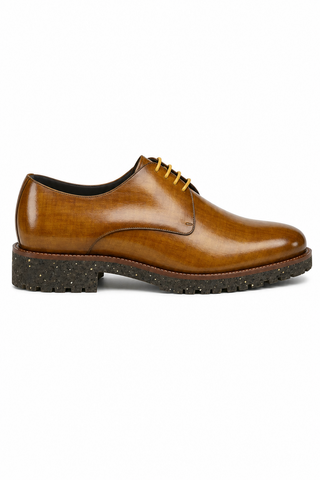 Dellamoda luxury image 01 · COGNAC · Ambrogio Bergamo Patina Leather Derby · COGNAC