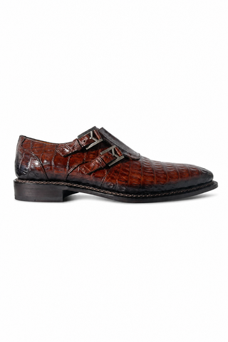 Dellamoda luxury image 01 · Mezlan 4990-F Crocodile Double Monk-Strap