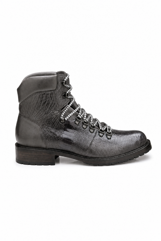 Dellamoda luxury image 05 · GRAY · Belvedere Como Ostrich & Leather Boot · GRAY
