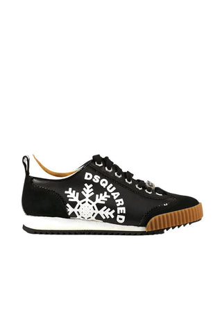 Dsquared2 Men's Designer Shoes Black Multi-Material Lace Up Sneakers (DSM06)-AmbrogioShoes