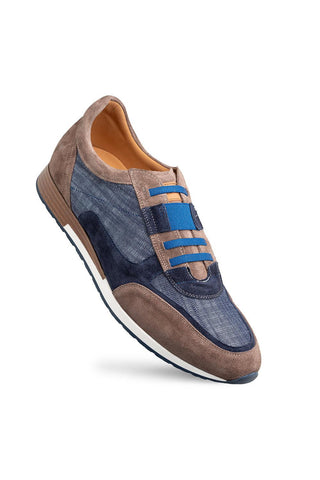 Mezlan Caleta Suede & Linen Sneaker - view 2