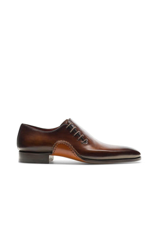 Magnanni Abrahan Tabaco Brown Calf-Skin Leather Whole-Cut Oxfords (MAGS1128)-AmbrogioShoes