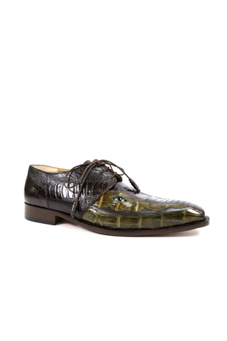 Mauri 4787 Exotic Ostrich Leg & Crocodile Oxfords (MA4510)-AmbrogioShoes