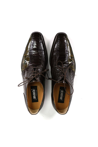 Mauri 4787 Exotic Ostrich Leg & Crocodile Oxfords (MA4510)-AmbrogioShoes