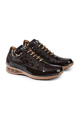 Mauri 8900/2 Bubble Exotic Crocodile Skin & Calf-Skin Patent Sneakers (MA5020)-AmbrogioShoes
