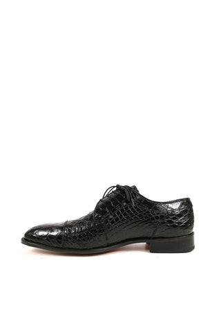 Mauri Brunelleschi Black Crocodile Oxfords (MA4628)-AmbrogioShoes