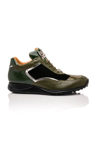 Mauri Goldie M705/3 Exotic Crocodile / Velvet / Nappa / Patent Sneakers (MA5645)-AmbrogioShoes