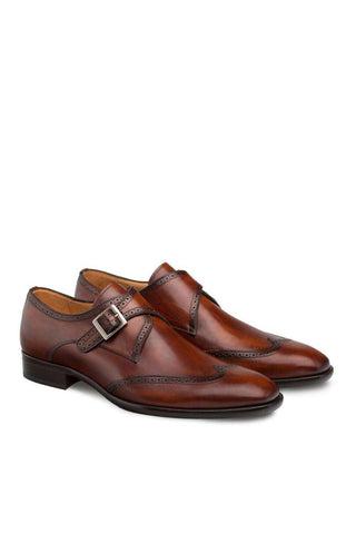 Mezlan Forest Calf-Skin Leather Single Monk-Strap 9268 (MZ3004)-AmbrogioShoes