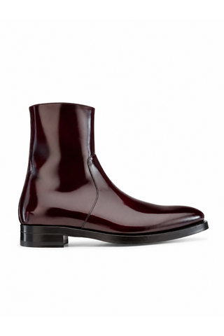 Mezlan Marques Burgundy Polished Leather High-Top Boots (MZ3655)-AmbrogioShoes