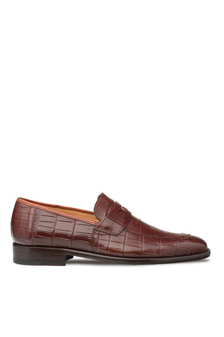 Mezlan Piccolo 4954-J Alligator Skin Split-Toe Penny Loafers (MZ3661)-AmbrogioShoes