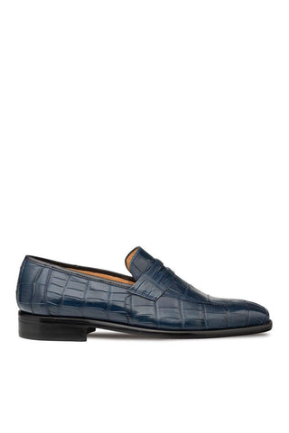 Mezlan Piccolo 4954-J Alligator Skin Split-Toe Penny Loafers (MZ3661)-AmbrogioShoes
