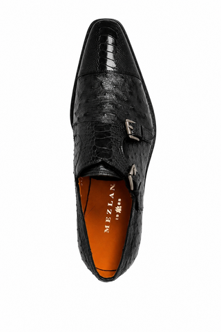 Mezlan SX4957-SP Ostrich / Lizard Double Monk-Strap-AmbrogioShoes