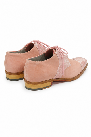 Fennix London Alligator & Suede Derby (288) Rosa side view