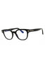 001 - shiny black/clear/blue-light block lens