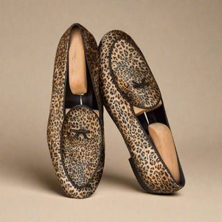 Ambrogio Beige Fabric Belgian Loafers (AMB1768)-AmbrogioShoes