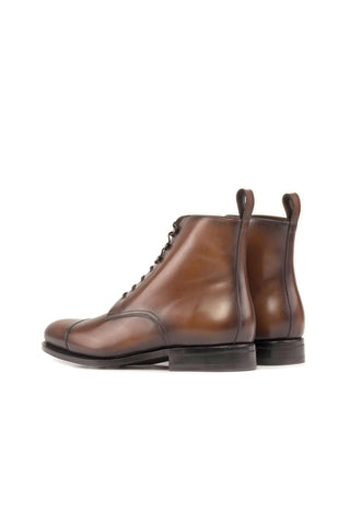 Ambrogio Bespoke Brown Leather Jumper Boots (AMB2407)-AmbrogioShoes