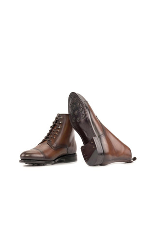 Ambrogio Bespoke Brown Leather Jumper Boots (AMB2407)-AmbrogioShoes