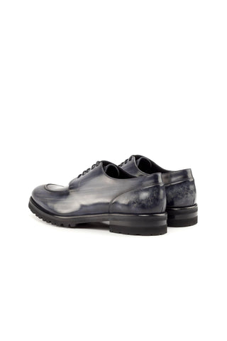 Ambrogio Bespoke Custom Gray Patina Leather Derby Split-Toe Oxfords (AMB2208)-AmbrogioShoes