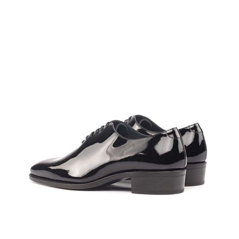 Ambrogio 4571 Bespoke Custom Men's Custom Made Shoes Black Patent Leather Wholecut Oxfords (AMB1871)-AmbrogioShoes
