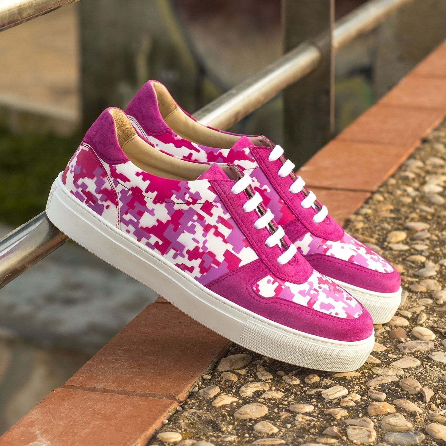 shoes, louis vuitton pink suede sneakers - Wheretoget