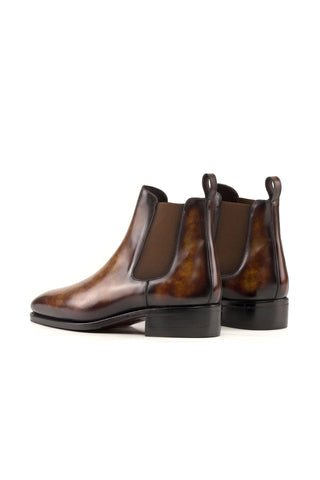 Ambrogio Bespoke Fire Patina Leather Chelsea Boots (AMB2414)-AmbrogioShoes